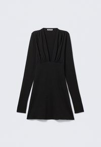 LONG SLEEVE MINI DRESS - Rochie din jerseu - black