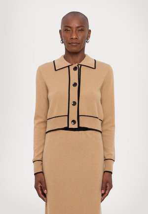 CONTRAST JACKET - Kofta - camel/black