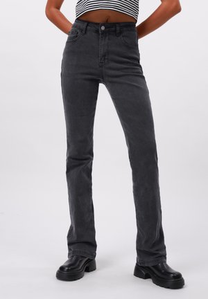 Flared jeans - black denim