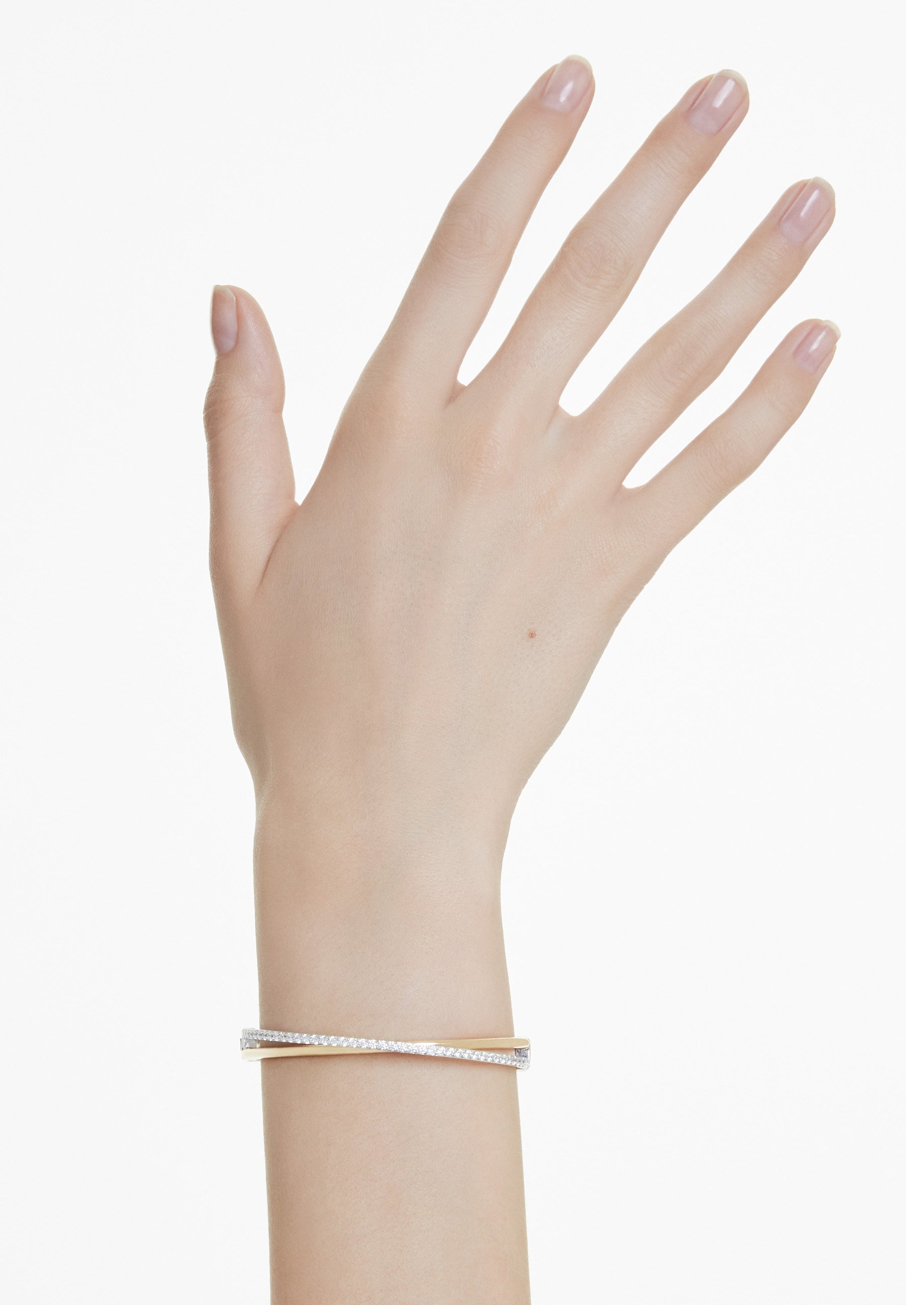 Swarovski HYPERBOLA BANGLE - Bracelet - white/silver-coloured