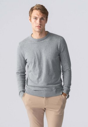 ROUNDNECK - Striktrøje - gray melange