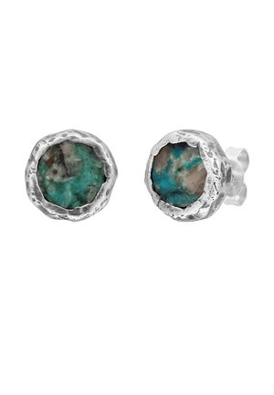 DISK CHRYSOCOLLA - Earrings - silberfarben