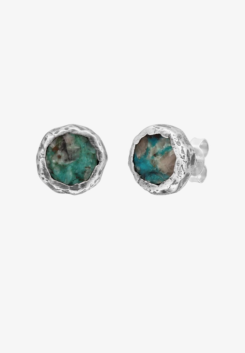 HAZE & GLORY DISK CHRYSOCOLLA - Boucles d'oreilles - silberfarben
