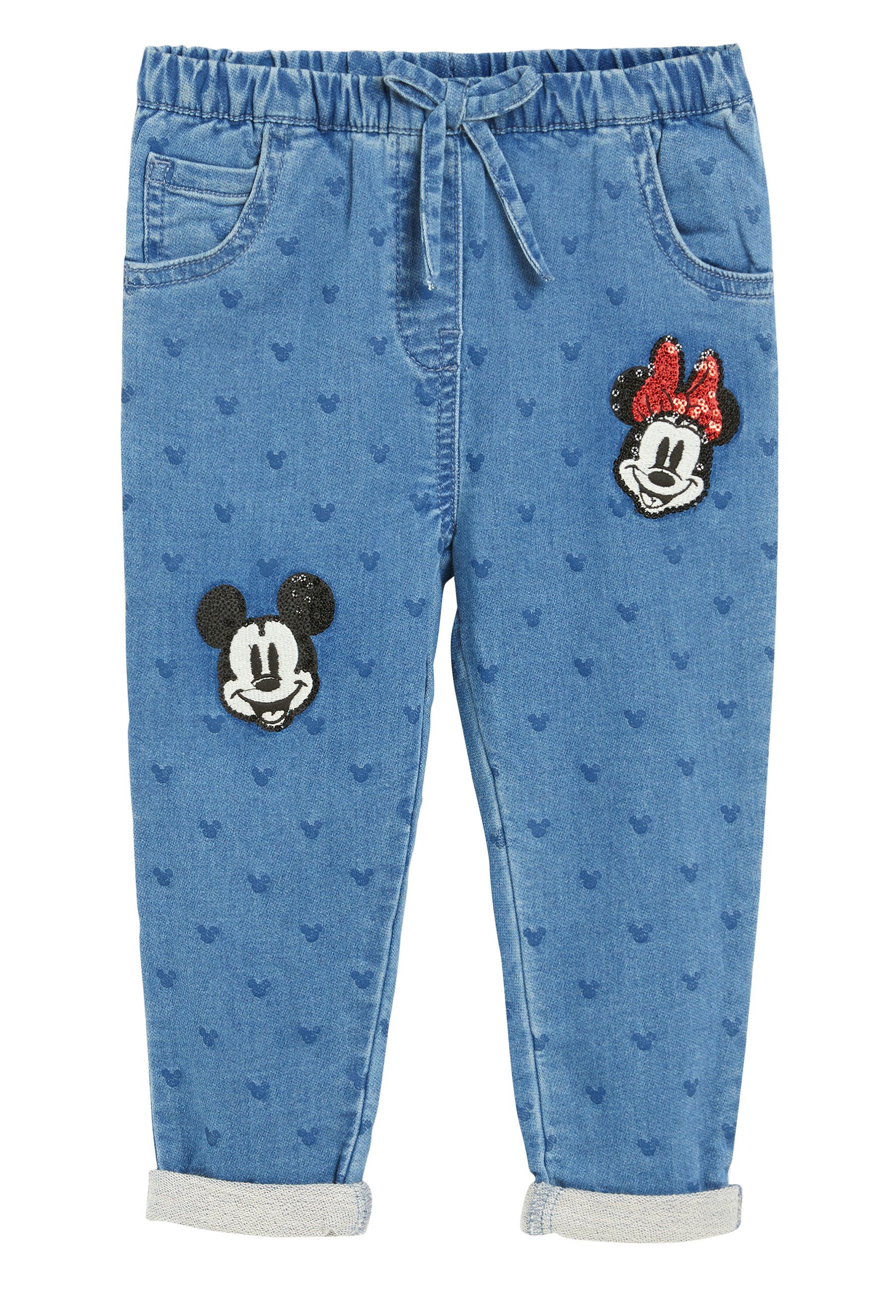 Next DENIM BLUE MINNIE MOUSE \u0026AMP; MICKEY MOUSE EMBELLISHED JEANS (3M -  Vaqueros boyfriend - blue/azul - Zalando.es