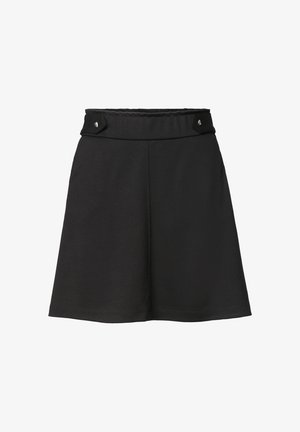 Street One, KNIEFREIER ROCK MIT KNOPFDETAILS - Falda acampanada - black