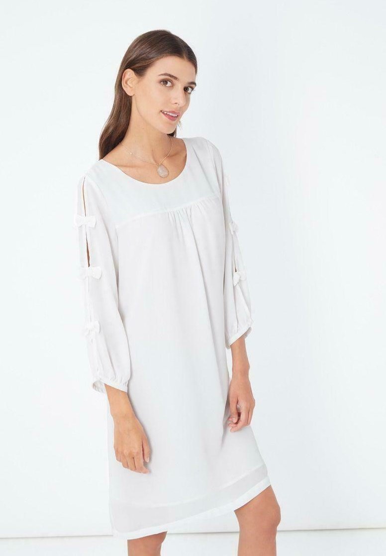 Vestido Liso De Manga Larga De Moda Con Botones De Alta Cali | Cuotas Sin Interés