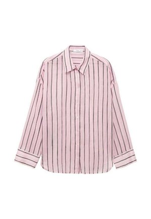 Mango STRIPED  - Button-down blouse - light pink