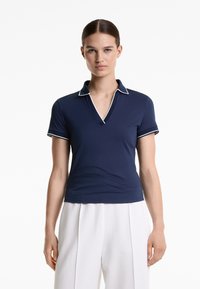 OYSHO - SHORT-SLEEVED PIPING COMFORTLUX POLO - Polo shirt - dark blue Thumbnail Image 1