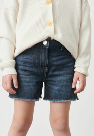 FRAYED EDGE - Denim shorts - blue