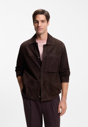 BOSS C-MOLOT - Leren jas - dark brown