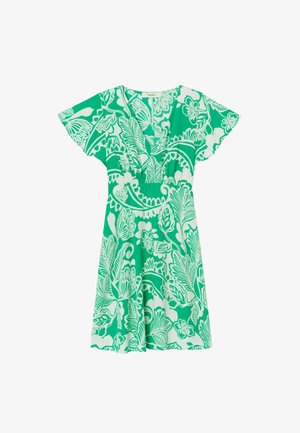 Promod, ROBE COURTE À POIS - Robe de jour - imprimé vert