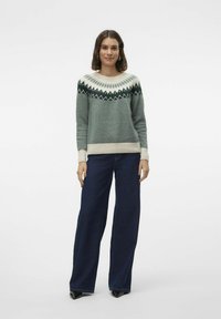 Vero Moda VMSIMONE NORDIC - Jersey de punto - balsam green