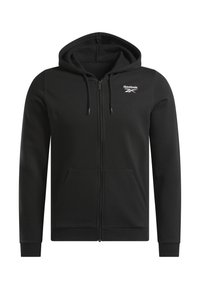 Reebok IDENTITY  - Majica s kapuljačom i patentnim zatvaračem - black