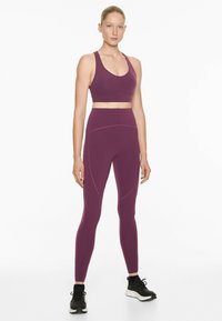 OYSHO BASIC COMPRESSIVE ANKLE-LENGTH - Tajice - mottled purple