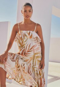 Next FRILL SUMMER MIDI REGULAR FIT - Kasdienė suknelė - white pink floral