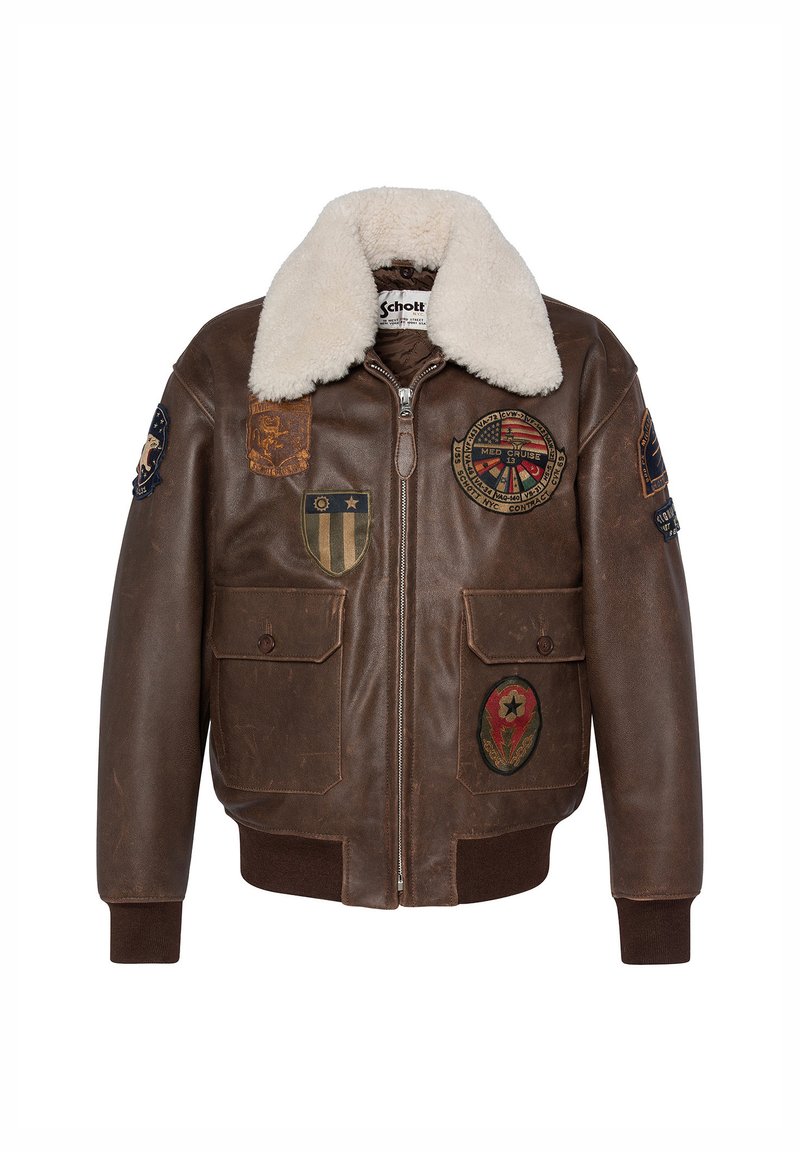 Schott Leren jas bruin