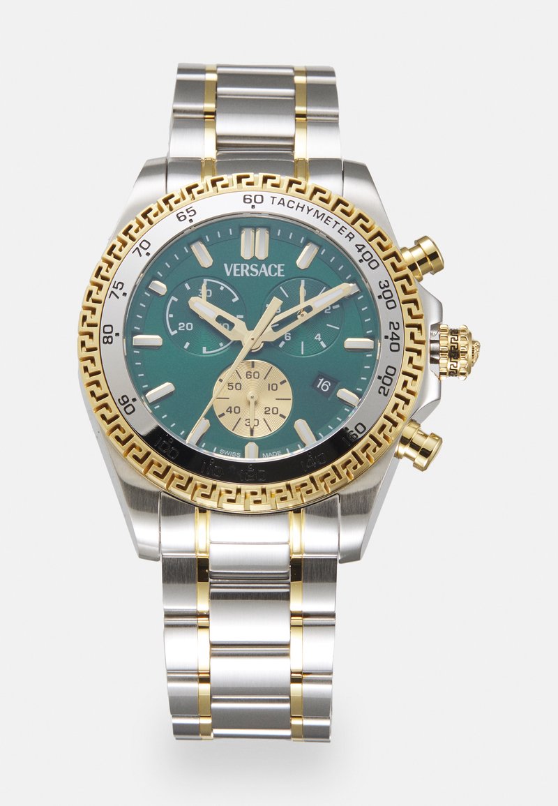 Versace VERSACE CHRONO X - Pulkstenis ar hronogrāfu - silver-coloured/gold-coloured