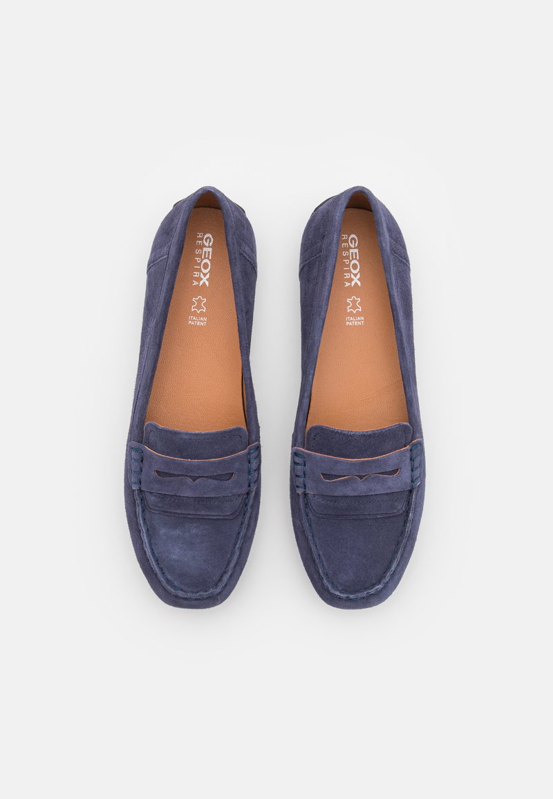 Mocassin Geox Cosmopolis + Grip Femme - Cuir, Semelle Caoutchouc