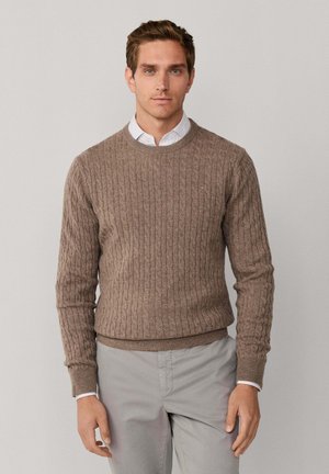 CABLE CREW RO - Pullover - taupe beige