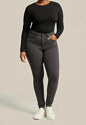 Jeggings - grey denim