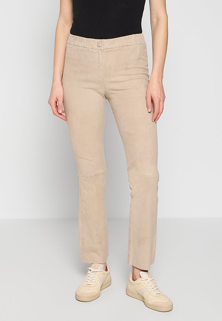 Oakwood Leren broek beige