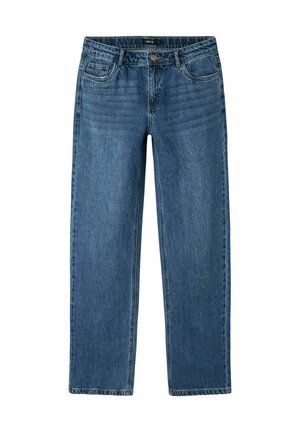 Tiesaus kirpimo džinsai - dark blue denim
