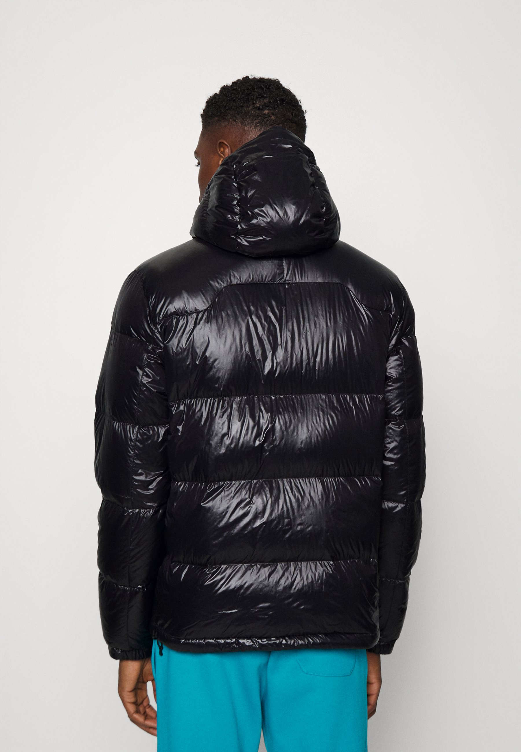 polo puffer jacket black