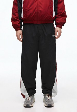 Bershka SUPER BAGGY TECHNICAL SPORTS - Træningsbukser - black