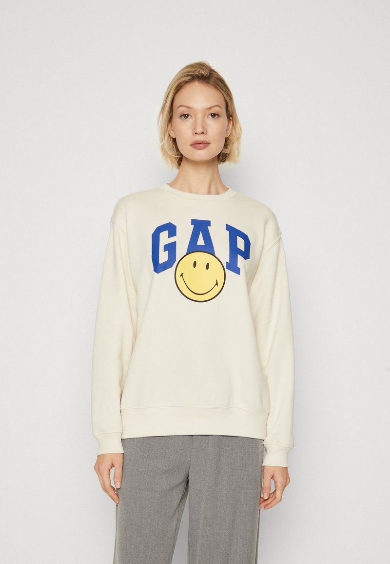 GAP SMILEY LOGO CREW Sweater birch/crème Zalando.nl