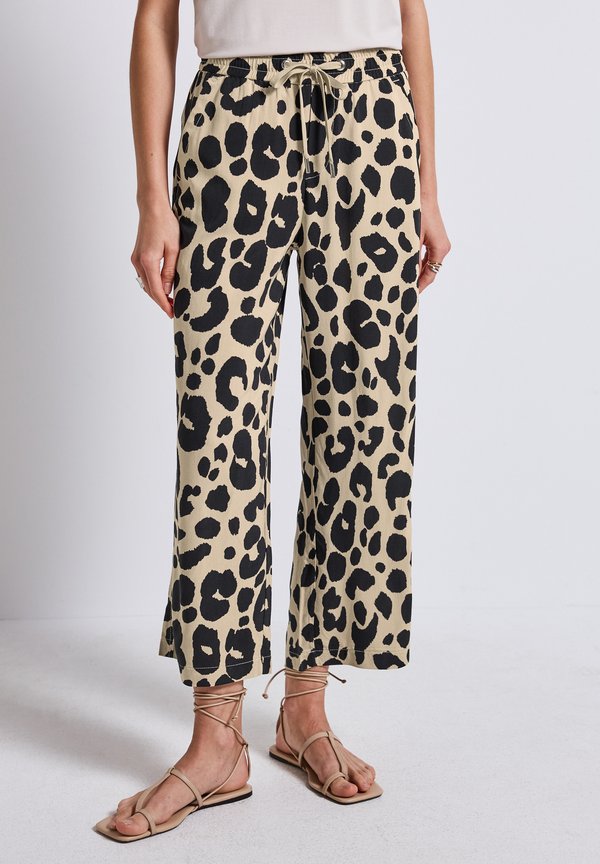 WIDE MIT LEO - Stoffhose - beige