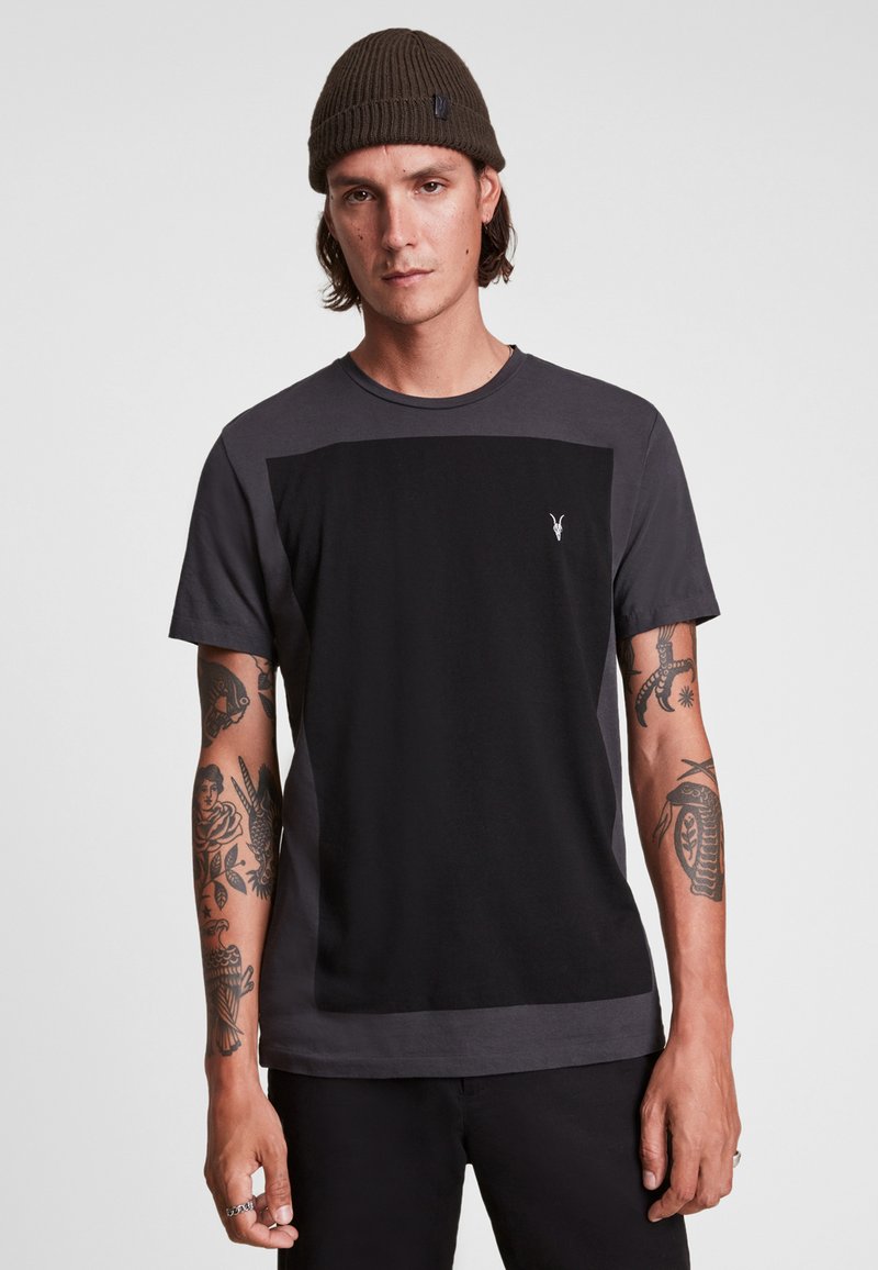 ALLSAINTS Size XS Black Mesh Cotton Crew-Neck T-shirt main image 0