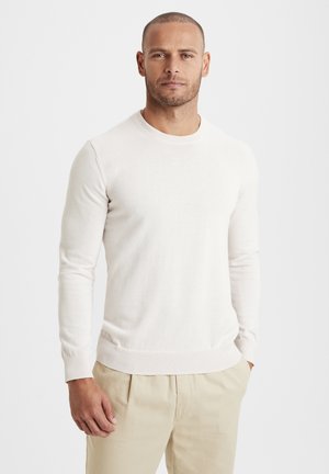 RUNDHALS - Strickpullover - beige