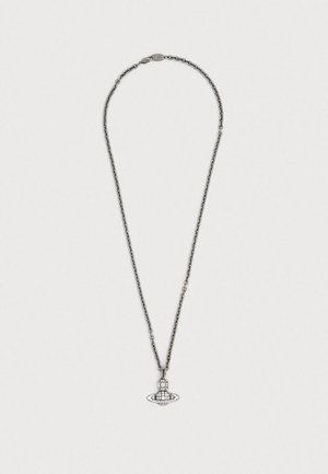 CARMELO RELIEF PENDAN UNISEX - Ketting - ruthenium-coloured/white