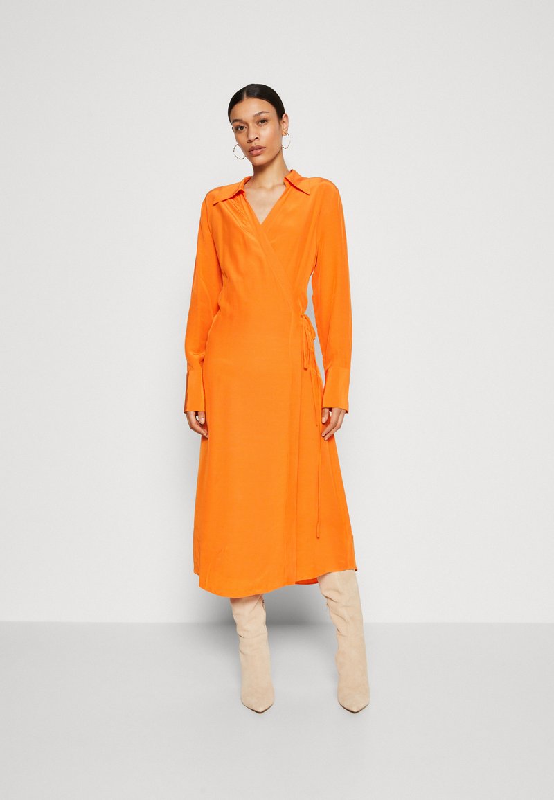 GANT WRAP DRESS Day dress pumpkin orange/orange Zalando.co.uk
