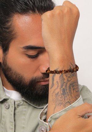 TIGER EYE BOHO - Bracelet - silberfarben