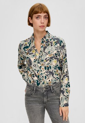 Button-down blouse - petrol