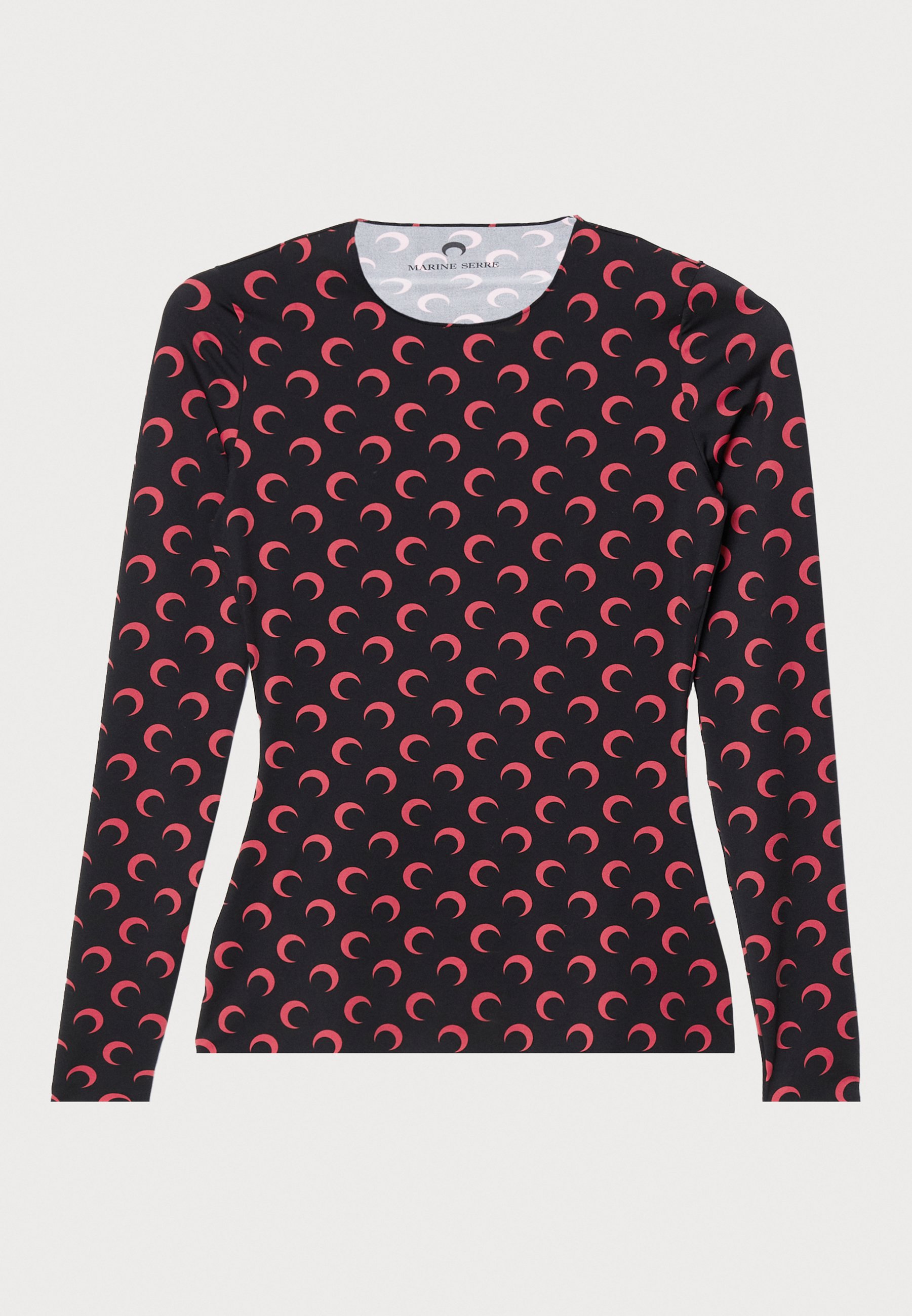 MARINE SERRE セカンドスキン ムーントップ Black/Red MARINE SERRE Long sleeved top - black/red/black - Zalando.co.uk