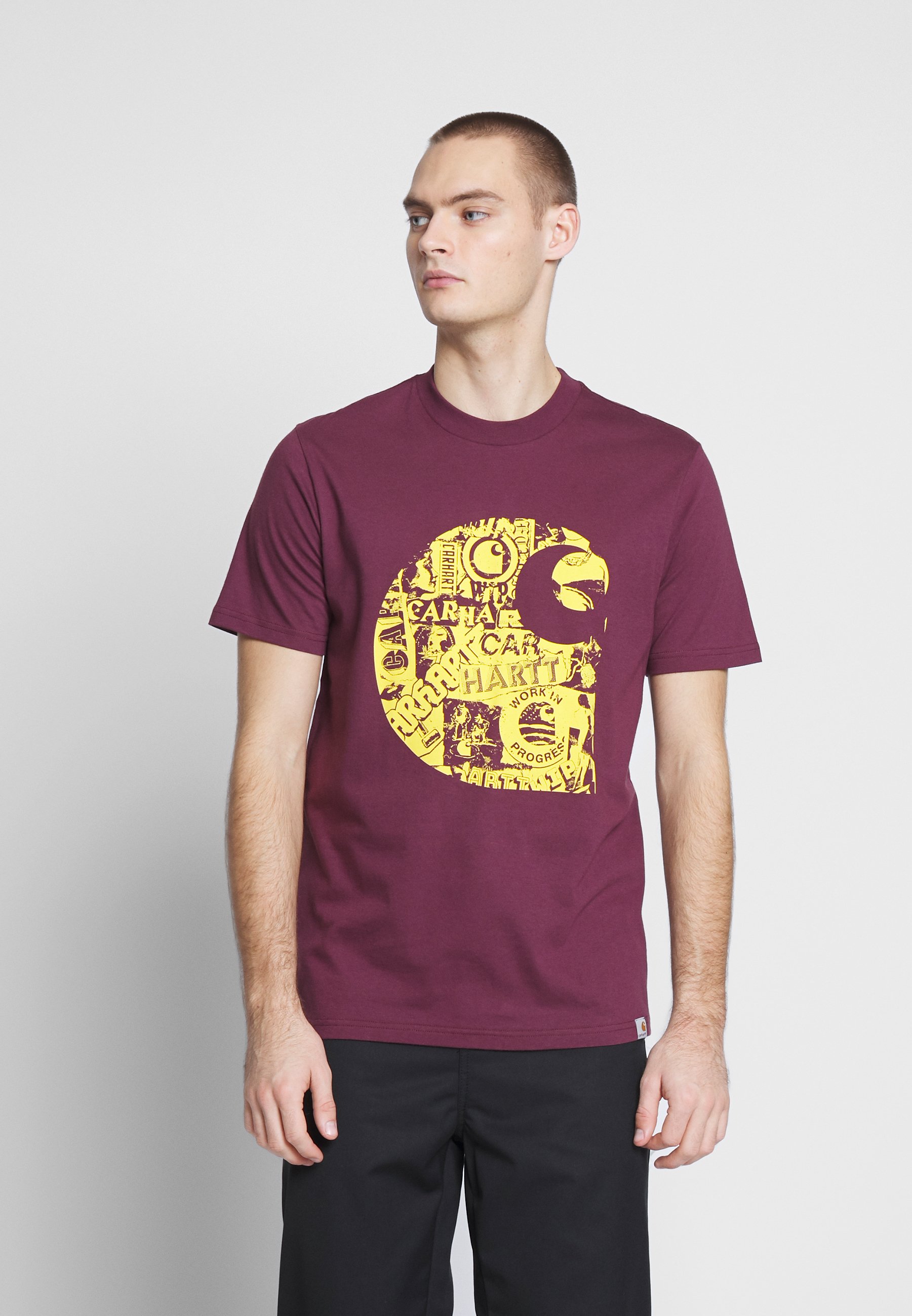 Carhartt WIP COLLAGE T shirts med print shiraz Carhartt WIP COLLAGE - T-shirts med print - shiraz / sunflower