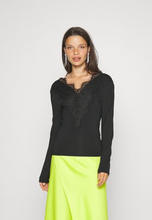 Pieces Petite PCILU  - Μπλούζα με μακριά μανίκια - black