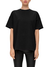 QS MIT RÜCKENPRINT - T-shirt print - schwarz