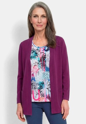 GOLDNER, STRICKJACKE VERSCHLUSSLOSER CARDIGAN AUS COTTAMIRA - Vest - berry