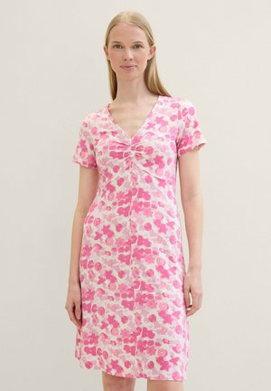 Robe en jersey - pink small floral design