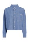 CROPPED DAD - Užsagstoma palaidinė - denim medium