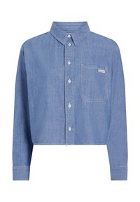 CROPPED DAD - Nööpidega pluus - denim medium