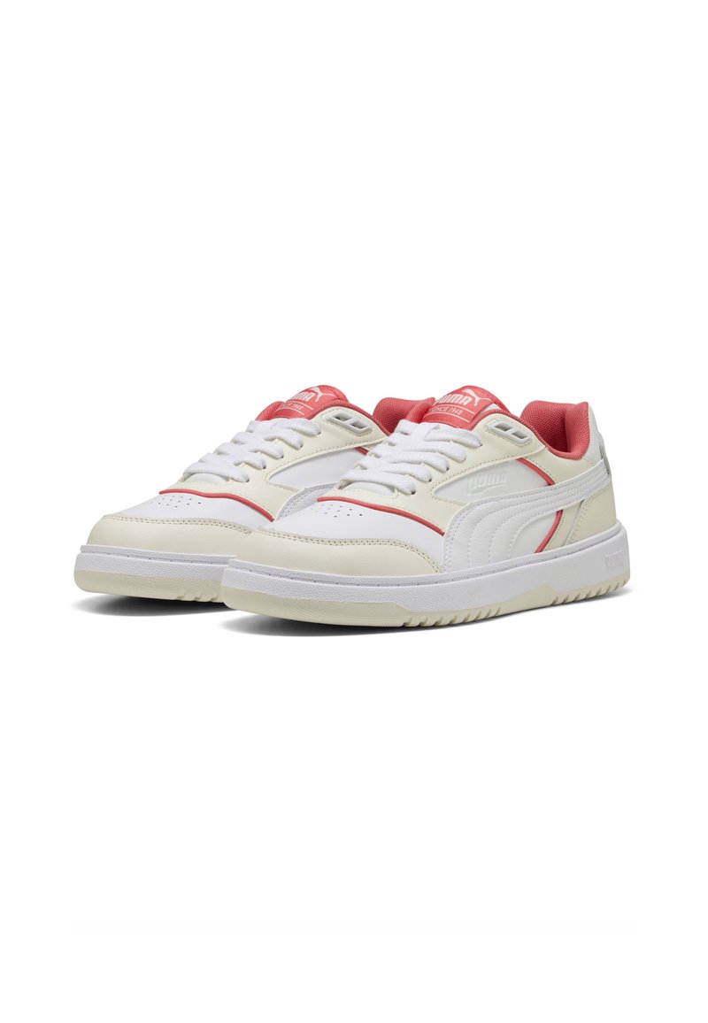 Puma DOUBLECOURT - Tenisky - white warm white peach frost