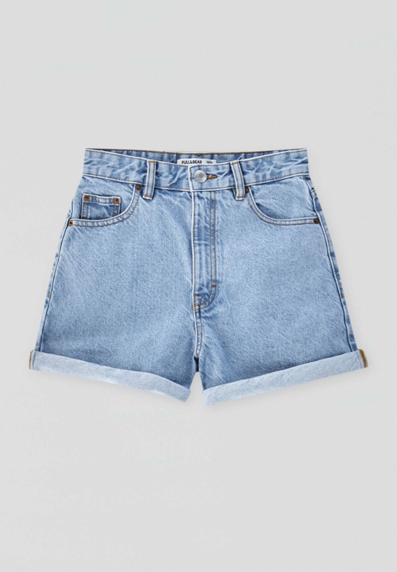 blue denim shorts