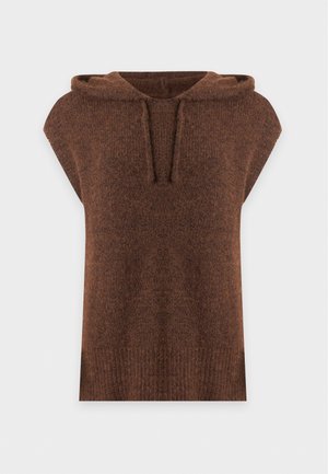ONLY, ONLNELLIE HOODIE - T-shirt imprimé - coffee bean/melange