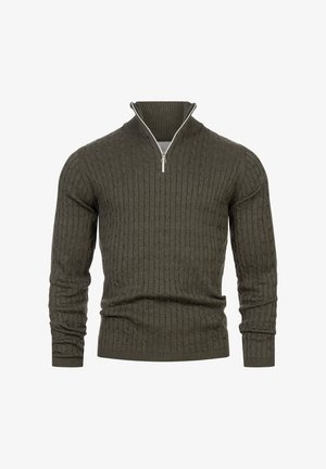 Kronstadt CABLE HALF-ZIP - Maglione - army mix