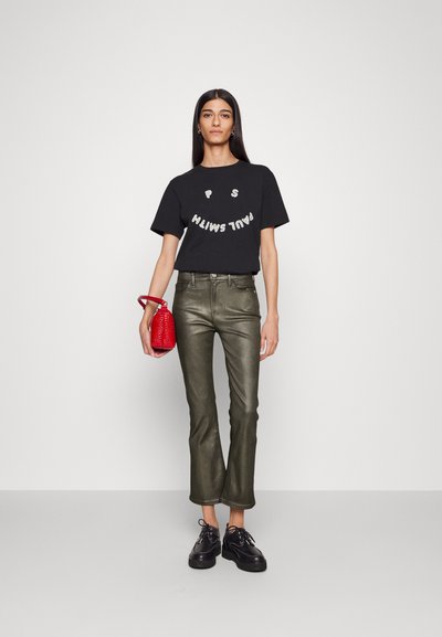 FRAME CROP MINI BOOT - Τζιν καμπάνα - pewter