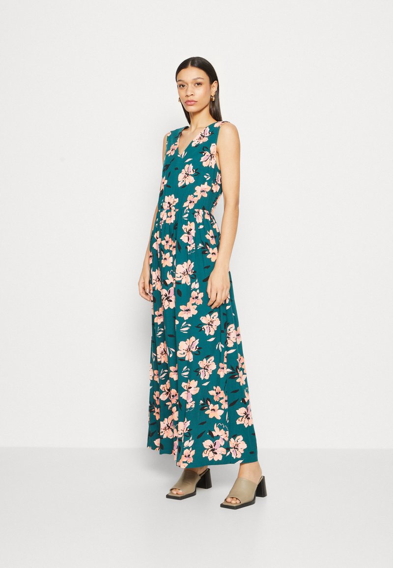 Anna Field Maxi dress dark green/pink/dark green Zalando.ie